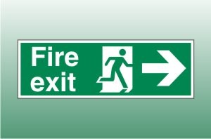 Fire exit sign right - Fire Exit Right Signs